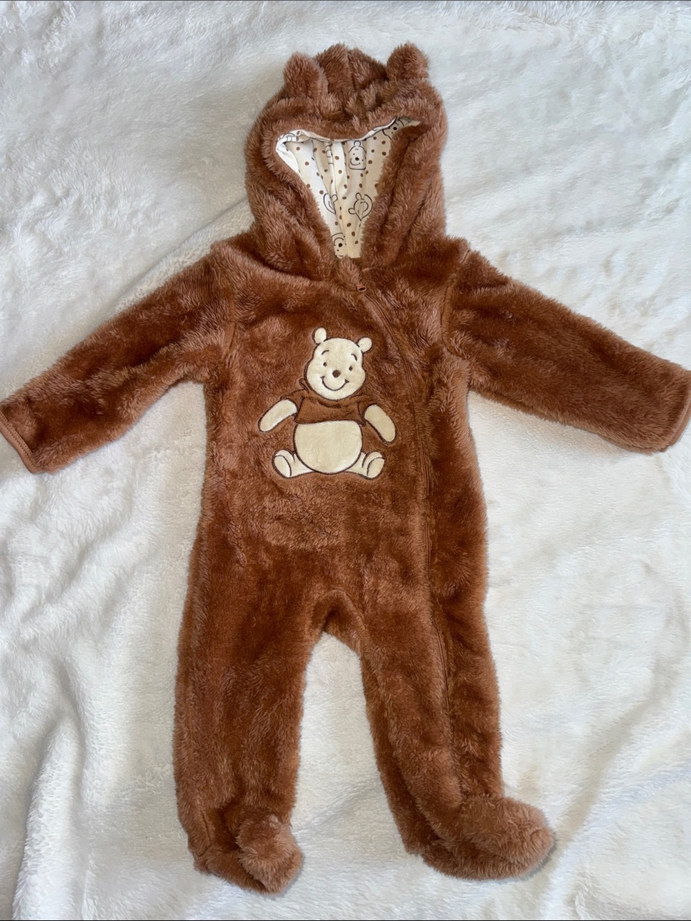 Winnie the Pooh fluffy warm body suit for baby